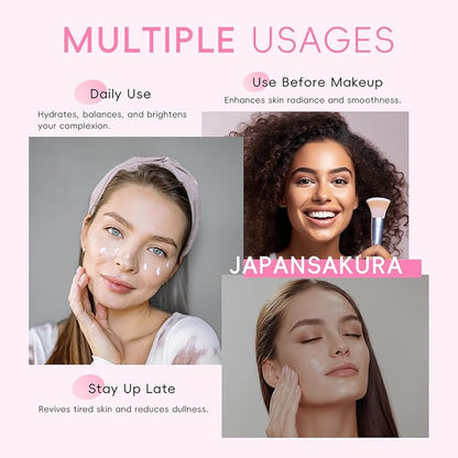 Sakura Skincare Set for Teen Girls, Complete 34PCS Face Care Kit, Christmas Pamper Gift Set for Women & Teenage Girls, Hydrating & Nourishing Travel-Friendly Daily Facial Skincare Routine