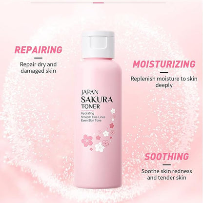 Sakura Birthday Gifts for Womens & Teens Girls Skincare Set, Sakura Extract Skin Care Set, skincare for girls 10-12, skin care for teens 10-12, kids skin care set for girls ages 8-12 (Sakura Set A)