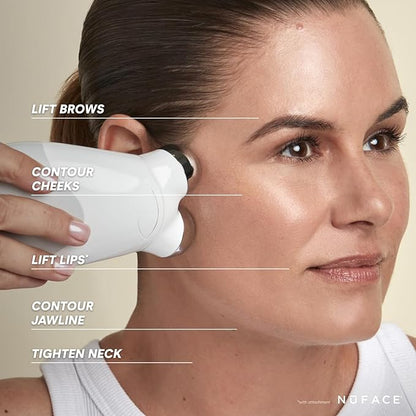 NuFACE FDA Cleared LED Red Light Wrinkle Reducer Attachment for Trinity Microcurrent Facial Device - At Home 3-Minute Fine Lines and Wrinkles Treatment for Smile Lines, Under Eyes & Forehead