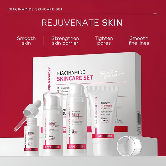 Niacinamide Skincare Set: 4pcs Beauty Kit