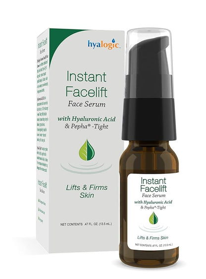 Hyalogic Instant Facelift Serum - Hyaluronic Acid & Pepha®-Tight for Skincare - Facial Serum for Instant Skin Firming, Fine Line & Wrinkle Reduction - Clean Formula for Healthy Skin (1 Fl Oz)
