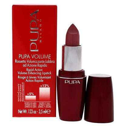 Pupa Milano Volume - Plumping, Hydrating Cream Formula Lipsticks - Lasting Color That Stays On Lips All Day Long - Lustrous, Flattering Shades For All Skin Complexions - 101 Nude Rose - 0.123 Oz
