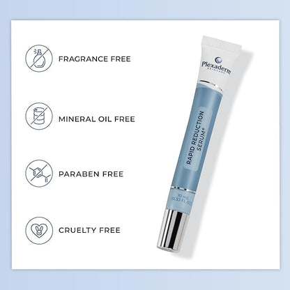Plexaderm Rapid Reduction Eye Serum - Visibly Reduces Under-Eye Bags, Wrinkles, Dark Circles, Fine Lines & Crow's Feet Instantly, Anti Aging Wrinkle Remover for Face, 3 Full Size Tubes