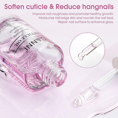 CANNI 15ml Cuticle Oil Nail Oil Cuticle Oil Care for Nail, Moisturizes and Conditions Skin, Stronger Nails Spa and Hand Manicure Essentials for Repaired Thin Nails DIY Home Nail for Women