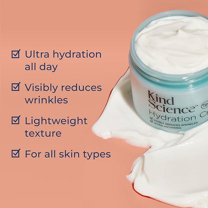 Kind Science Deluxe Kit - Skin Care by Ellen DeGeneres Full Size 5pc Set with Hydration Cream, Firming Serum, Radiance Oil, Neck Treatment, Radiance Oil