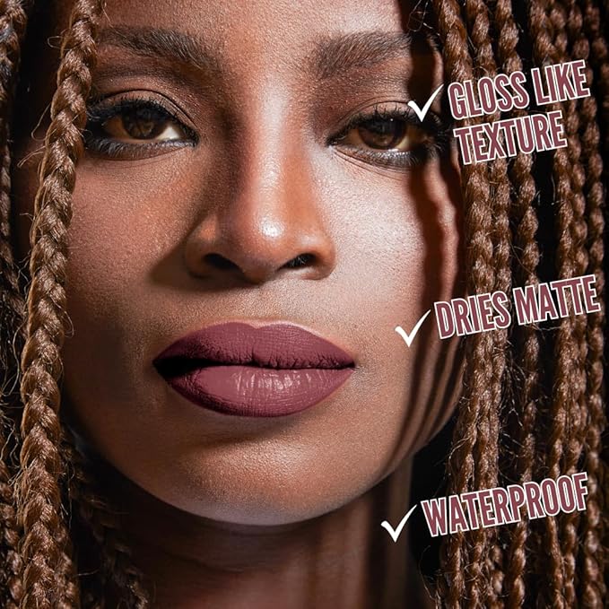 Mynena Maroon Brown Long-Lasting Matte Liquid Lipstick | Intense Color, Smudge-Proof & Waterproof | Comfortable, Hydrating Shea Butter | Vegan & Cruelty-Free | Erin