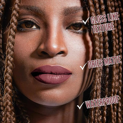 Mynena Maroon Brown Long-Lasting Matte Liquid Lipstick | Intense Color, Smudge-Proof & Waterproof | Comfortable, Hydrating Shea Butter | Vegan & Cruelty-Free | Erin