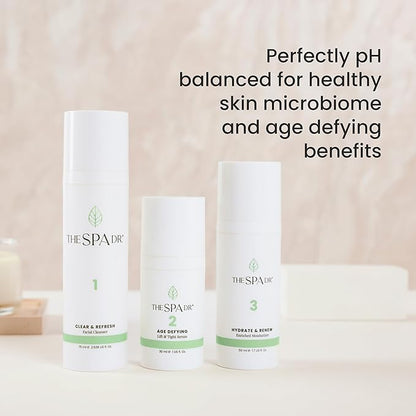 The Spa Dr. 3-Step Age-Defying Skincare System - Antiaging SkinCare Set for Women - Anti Aging Skin Care Sets for Women - Skin Care Routine: Cleanser, Age Defying Lift & Tight Serum, Moisturizer