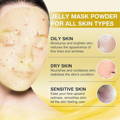 Jelly Mask for Facials Professional, Hydrating & Moisturizing Peel-Off Natural Gel Face Mask SkinCare, Professional Spa Use Jelly Face Masks, Deep Hydration & Glow 23 Fl Oz (Collagen)