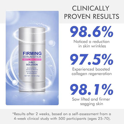 Advanced Retinol Firming Serum Stick, 3-in-1 Retinol Face Stick, Smooth,Tighten and Firm Face, Neck & Jawline, Reduces Wrinkles, Nourishing Anti Aging Repair Cream for All Skin Types,1.0 OZ