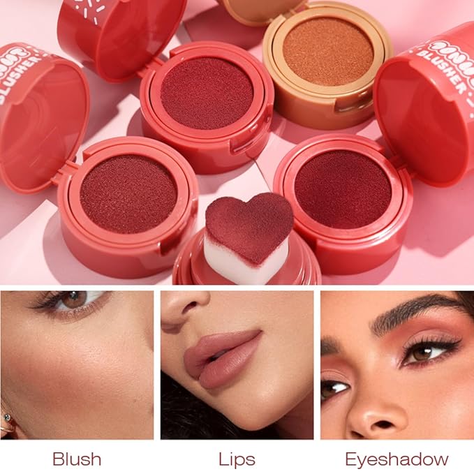 Cream Liquid Blush for Cheeks, Stamp Blush Pink Dewy Finish