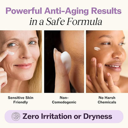 LilyAna Naturals Eye Cream for Dark Circles and Puffiness, Under Eye Cream for Wrinkles and Bags, Anti Aging - helps Improve Dryness; for Sensitive Skin - 1.7 oz - Made in USA