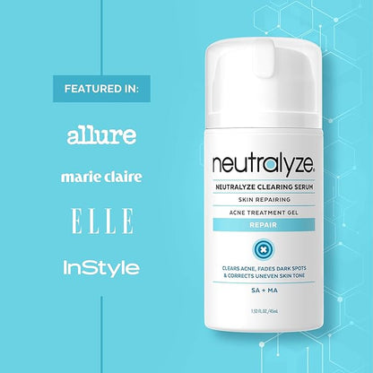 Acne Treatment Gel with 2% Mandelic Acid & 2% Salicylic Acid - Severe Acne Serum, Scar & Spot Treatment for Face (90 Day)