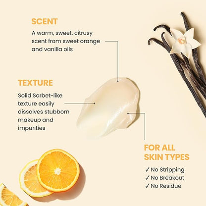 Honey Cleansing Balm Makeup Remover - Face and Eye Makeup Remover for Sensitive Skin Face Wash - Hydrating Facial Cleanser and Gentle to Face Makeup Melting Balm (4oz)