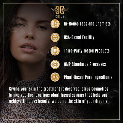 Hyaluronic Acid Serum Infused with Vitamin C, and E, Powerful Pigment Correction Serum - 6 Oz,made in USA