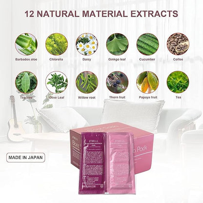 Elitzia CO2 Carboxy Gel Mask Spa Face Masks Skin Facial Care Moisturizing Brighten Natural Beauty 1 box 20 bags ET1719 (Pink)