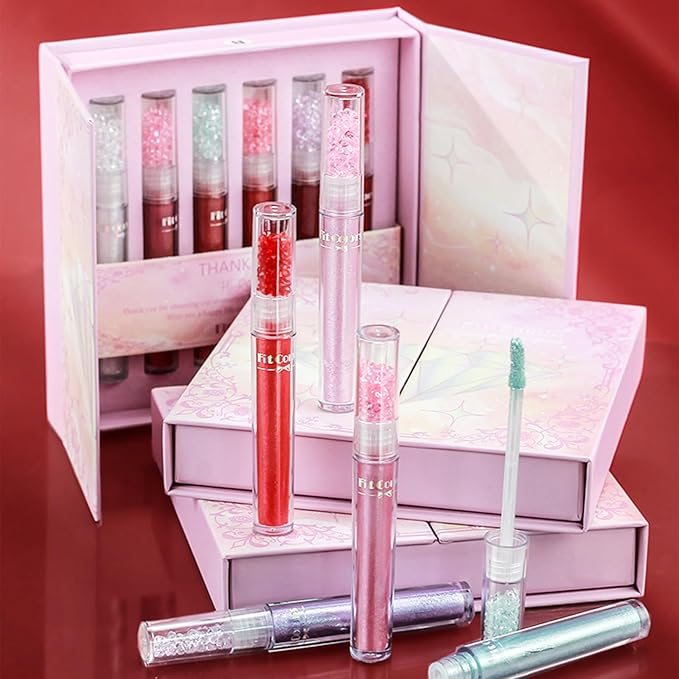lipsticks 6PCS Luminous Luminous Lip Gloss - Diamond Gloss