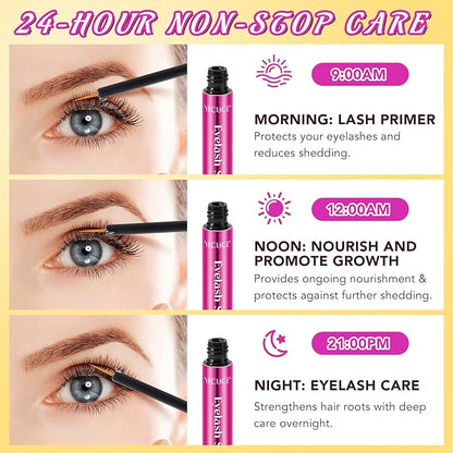 Eyelash Growth Serum - 2 Packs Eyelash Serum to Grow Lashes, Lash Serum for Eyelash Growth to Boost Thicker, Fuller, and Longer Lashes, Eye Lash Serum Growth for Women