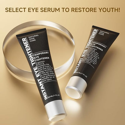 Under Eye Bags and Wrinkles Filler, Under Eye Cream Temporary Instant Visibly Reduces Wrinkles Dark Circles Fine Lines, Eye Tightening and Lifting Cream for Women Men, 30ml, 3 Packs