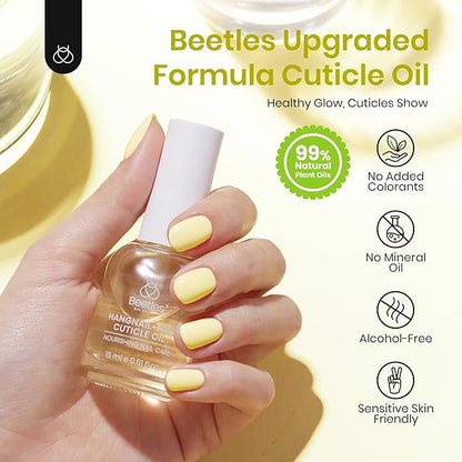 Beetles Cuticle Oil for Nail 15ml Almond Fragrance Care with Jojoba Oil & Vitamin E Nail Growth and Repairs Cuticles, Natural Sweet Almond Nourish Skin Salon Gifts for Women
