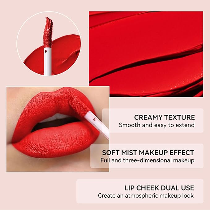 Matte Liquid Lipstick Makeup Set, 3Pcs Long Lasting Long