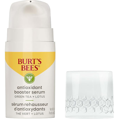 Burt's Bees Green Tea Face Serum, Protects & Improves Skin Tone with Antioxidant Rich Green Tea & Lotus, Naturally Brightening & Firming, Lightweight - Antioxidant Booster Serum (1 oz)