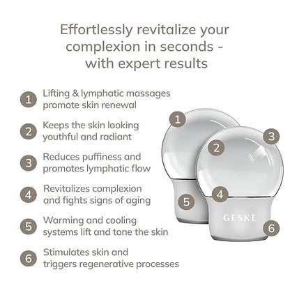 SmartAppGuided™ Cool & Warm Face & Body Massager | 7 in 1 | Multifunctional Massager | Face & Body | Battery-free Cooling & Warming | Firms, Relaxes & De-Puffs Skin | Globular Design