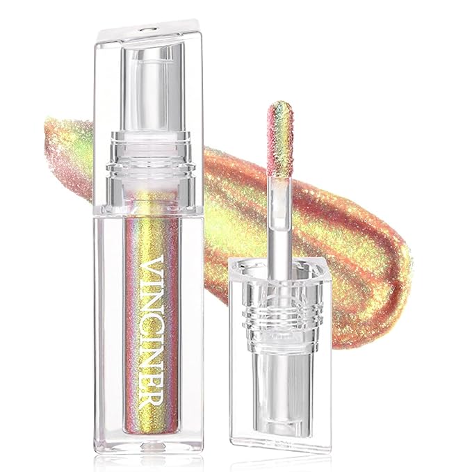 Glitter Chameleon Liquid Lipsticks, Diamond Shimmer Glow Metallic Glitter