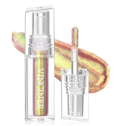 Glitter Chameleon Liquid Lipsticks, Diamond Shimmer Glow Metallic Glitter