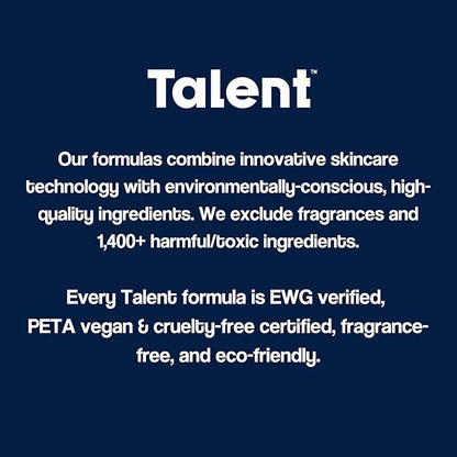 Talent Essential Starter Skincare Set - 90 Day Supply, Korean Skincare, EWG Verified, Fragrance-Free Daily Cleanser (3.0 oz) & Moisturizer (2.5 oz)