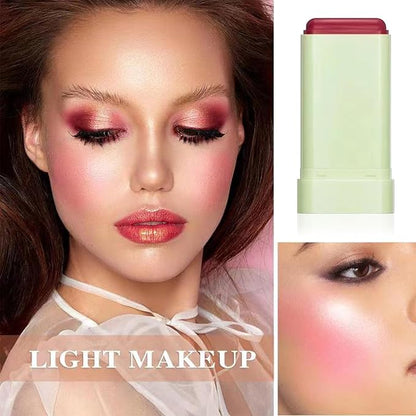 Cream Blush Stick with Brush,Waterproof Multi Cream Blush Skin B