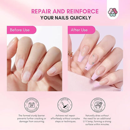 Saviland 60g Nail Repair Kit for Broken Damaged Nails and Cuticle Oil Vitamin E