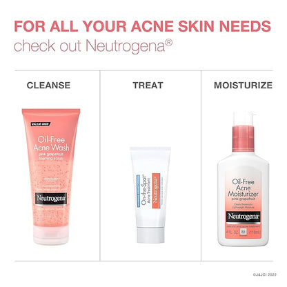 Neutrogena Oil Free Pink Grapefruit Acne Face Wash with Vitamin C, 2% Salicylic Acid Acne Treatment, Gentle Foaming Facial Scrub to Treat & Prevent Breakouts, 6.7 fl. Oz, 3 Pack