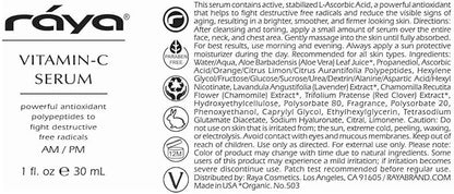 RAYA Advanced Anti-Aging Face Serum | Radiance-Boosting, Lightening Serum for All Skin Types | Vitamin C Skincare for Discoloration Correction & Complexion Improvement