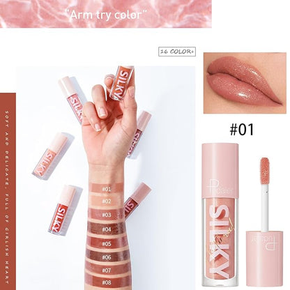 DIARO Lip Gloss, Mirror Lip Glow Oil, Moisturize Lasting Ultra-Shine, Liquid Lipsticks has a Glassy Texture Long Lasting Moisturizing Non-sticky, Moisturizing Lip Plumping Gloss