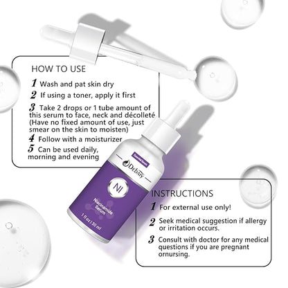 3 Pack Niacinamide Serum with Ceramide for Face Moisturizing Inhibits Melanin & Restore Skin Natural, Anti-Aging and Shrinks Pores (1Fl.Oz / 30ml)