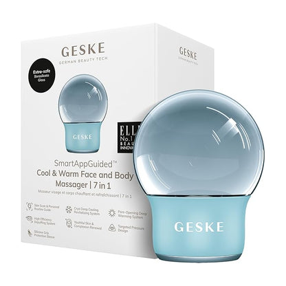SmartAppGuided™ Cool & Warm Face & Body Massager | 7 in 1 | Multifunctional Massager | Face & Body | Battery-free Cooling & Warming | Firms, Relaxes & De-Puffs Skin | Globular Design