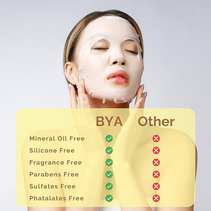 BYA x3 Rejuvenating, Anti aging, Anti pimple, Snail Mucin, Face Masks Skincare, Facial Mask, Face Mask Skin Care, Sheet Mask, Face Mask Set, Face Sheet Masks Skincare, Hydrating Face Masks Sheets