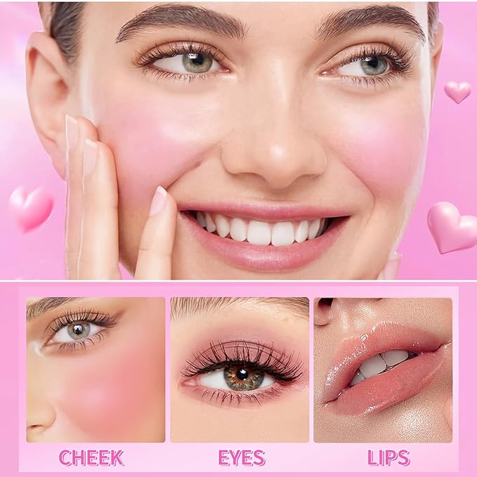 Cooling Water Jelly Tint, Multi-Use Sheer Lip & Cheek Stain, Water Jelly Blush Lip Gloss, Buildable Watercolor Finish Vivid Color Jelly Tint Stick - Vegan, Cruelty Free