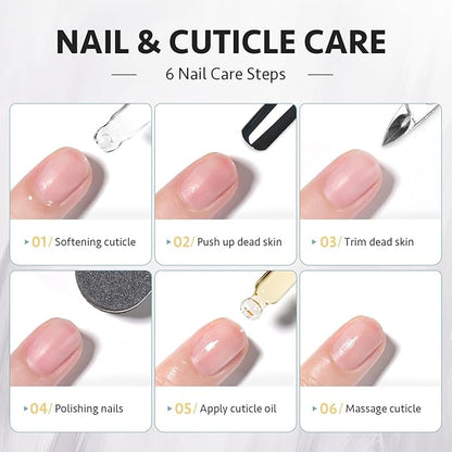 GAOY Cuticle Care Kit - Cuticle Oil and Cuticle Remover, 20ml 2 Pcs Cuticle Nourishes and Softener, Promotes Nail Growth and Strength