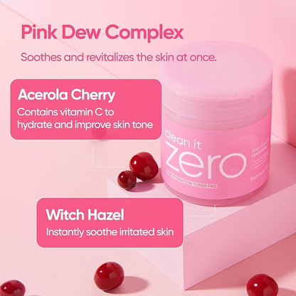BANILA CO Clean It Zero 3-Step Skincare Set | Original Cleansing Balm 180ml + Foam Cleanser 150ml + Pink Hydration Toner Pads (70ea) | Vegan, All Skin Types