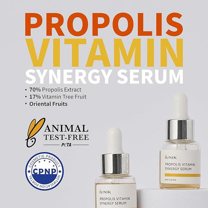 iUNIK Tea Tree Relief Serum & Daily Serum Trial Kit Rose Galactomyces Synergy Serum, Tea Tree Relief Serum, Propolis Vitamin Synergy Serum Mini Travel Kit Serum Ampoule Vegan Korean Skincare