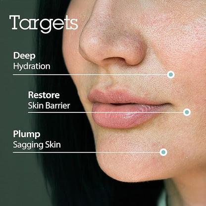 BLITHE Targeted Hydrating Serum – Korean Hyaluronic Acid for Face with Peptides & Panthenol, Deep Hydration – Pure Hyaluronic Acid 2% – 1.7 fl oz
