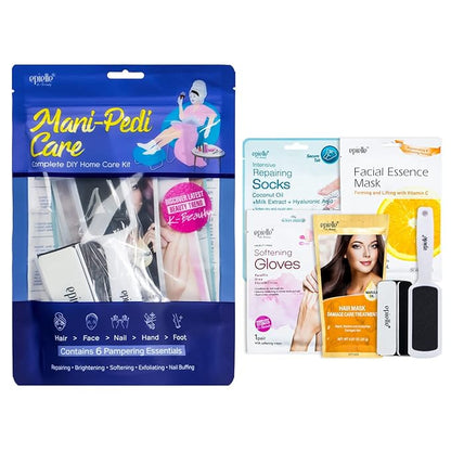 Epielle Skincare Beauty Kit | Korean Beauty | 6 Items Included | Gift set for women Spa Gift for women | (Mani-Pedi Care Kit) STOCKING STUFFERS!!
