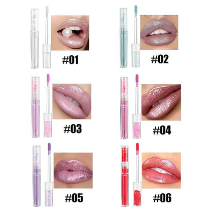 lipsticks 6PCS Luminous Luminous Lip Gloss - Diamond Gloss