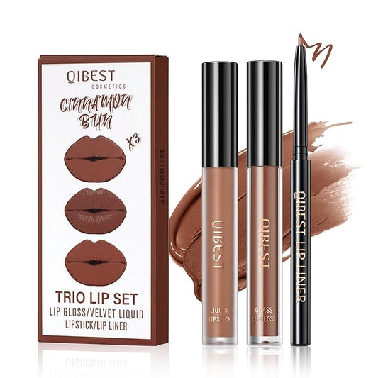 3 in 1 Brown Lip Gloss and Lip Gloss