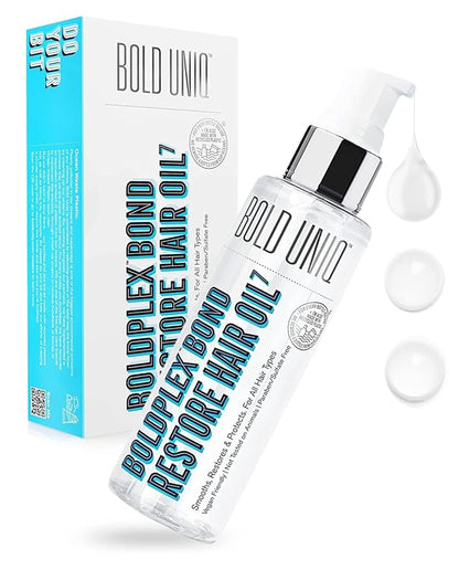 BOLD UNIQ Purple Hair Mask, BoldPlex 6 Hair Serum & BoldPlex 7 Hair Oil Bundle - Remove Brassiness & Yellow Tones, Strengthen, Protect Damaged Hair & Reduce Frizz, Paraben Sulfate-free, Vegan Friendly