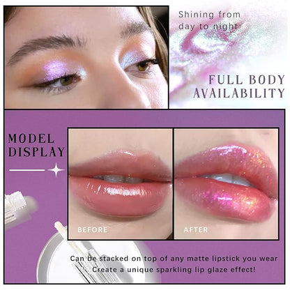 Glitter Chameleon Liquid Lipsticks, Diamond Shimmer Glow Metallic Glitter