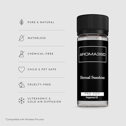 Aroma360 - Eternal Sunshine Pro Pod Fragrance Oil Blend | Hotel Inspired Luxury Essential Oil Diffuser | Aromatherapy Scent Diffuser Oil | Satsuma, Golden Bamboo and Cedar 1.7 fl oz, 50 mL