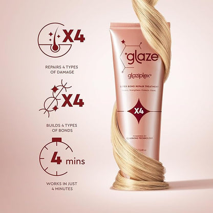 glaze Glaziplex Super Bond Building Treatment Mask – Conditioning Hair Mask Repairs, Strengthens, Protects & Adds Shine – Protein-Enriched Formula – 4 oz, Pack of 3
